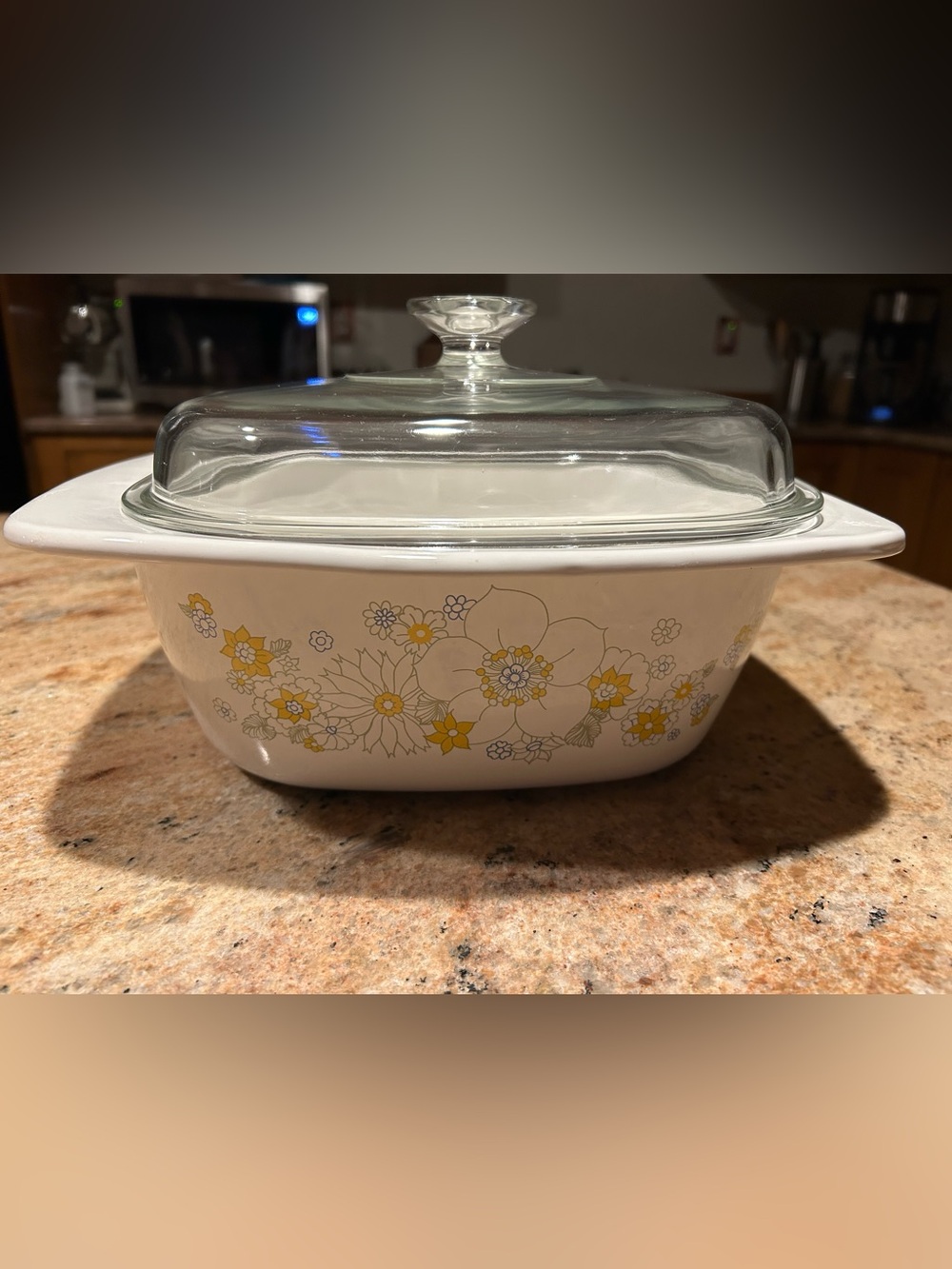 Corningware “Floral Bouquet” P-34-B Dutch Oven 5Qt with Pyrex Glass Lid A-12-C